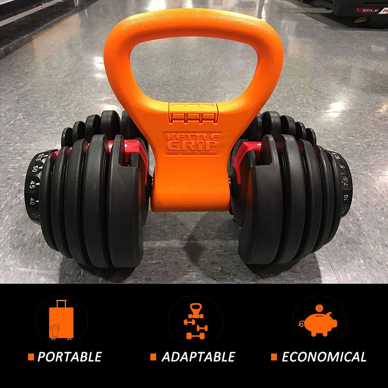 Use for 0-50 kg dumbbells, this weight grip speaks for itself. It is the perfect space saving all in one addition to any home gym.