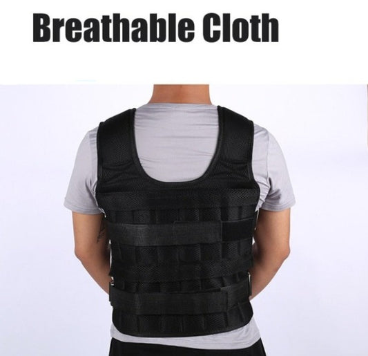 This weighted vest loads weight plates ( sold separately) directly to your shoulders and upper body. This is a breathable, heavy duty cardio addition.