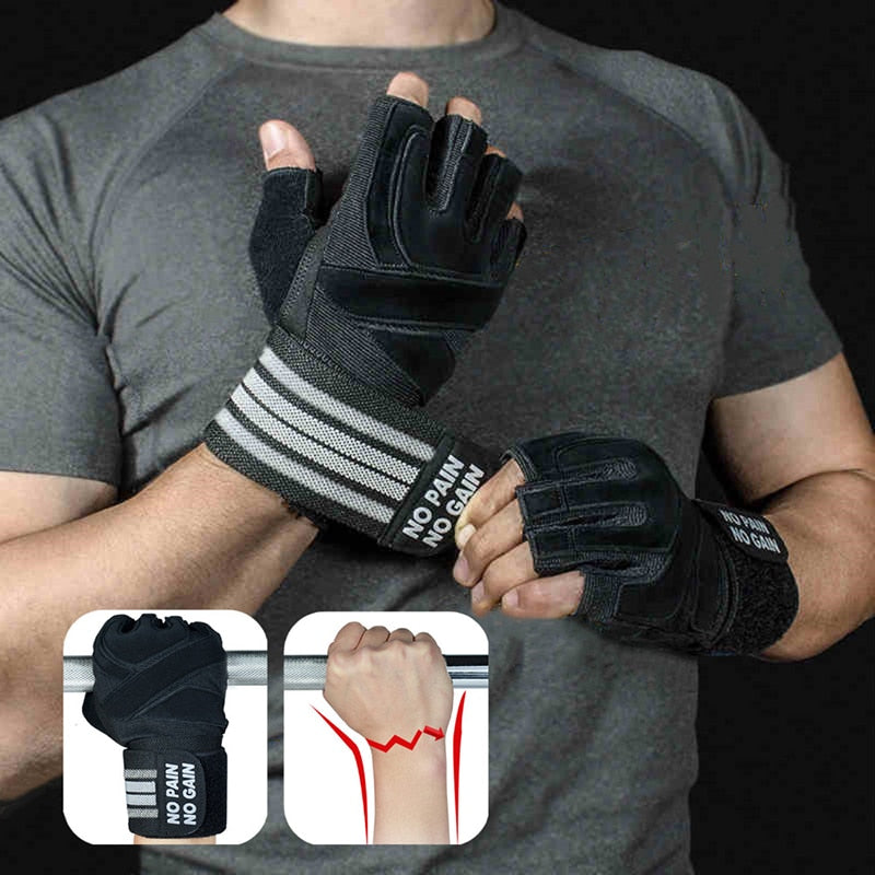 Help keep wrists stabilized with elastic wrist wraps secured by velcro for added comfort and flexibility.